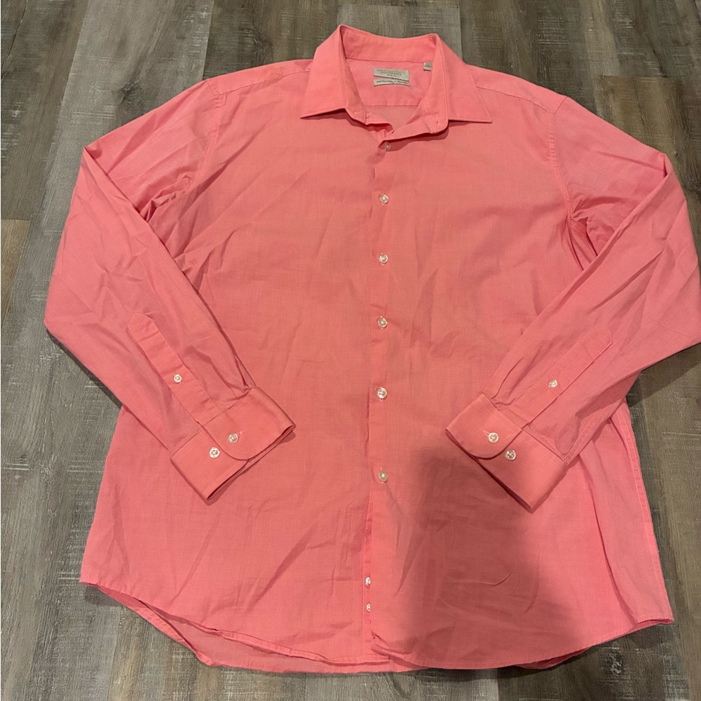 Classic Coral Dress Shirt for Men